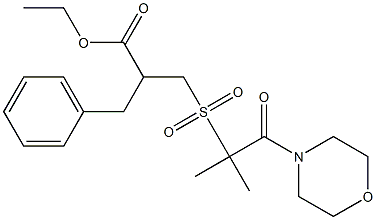 ethyl 2-benzyl-3-((1-methyl-1-((morpholin-4-yl)carbonyl)ethyl)sulfonyl)propionate Struktur