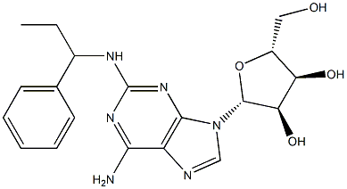 2-((1-phenylpropyl)amino)adenosine Struktur