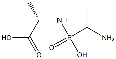 N-((1-aminoethyl)hydroxyphosphinyl)alanine Struktur