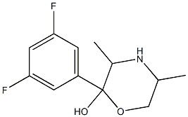 2-(3,5-difluorophenyl)-3,5-dimethyl-2-morpholinol Struktur