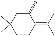 5,5-dimethyl-2-(1-methylethylidene)cyclohexanone Struktur