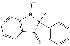 1,2-dihydro-2-methyl-2-phenyl-3H-indol-3-one-1-oxyl Struktur