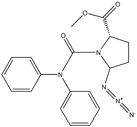 5-azido-N-(diphenylcarbamoyl)proline methyl ester Struktur