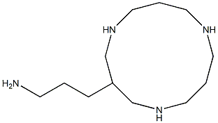 3-(3-aminopropyl)-1,5,9-triazacyclododecane Struktur