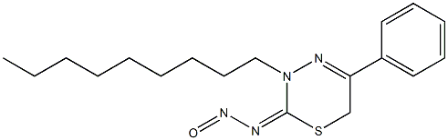 N-nitroso-3-nonyl-5-phenyl-3,6-dihydro-2H-1,3,4-thiadiazine-2-imine Struktur