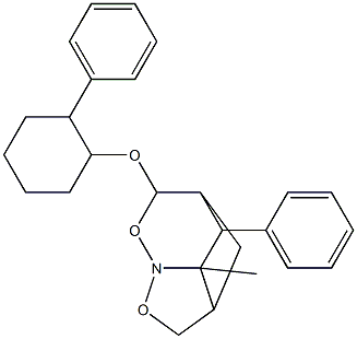 9-methyl-8-phenyl-6-((2-phenylcyclohexyl)oxy)-4-aza-3,5-dioxatricyclo(5.2.1.0(4,9))decane Struktur