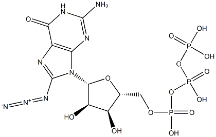 8-azidoguanosine triphosphate Struktur