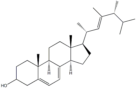 23-methylergosta-5,7,22-trien-3-ol Struktur