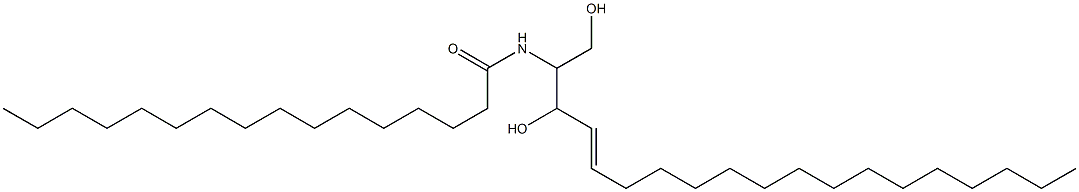 1,3-dihydroxy-2-((hexadecanoyl)amino)nonadeca-4-ene Struktur