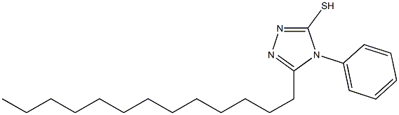 4-phenyl-5-tridecyl-4H-1,2,4-triazole-3-thiol Struktur