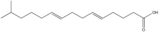 14-methyl-5,9-pentadecadienoic acid Struktur