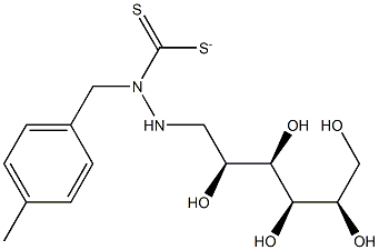 N-PARA-METHYLBENZYL-D-GLUCAMINEDITHIOCARBAMATE Struktur