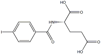 PARA-IODOBENZOYLGLUTAMICACID Struktur