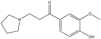 3-PYRROLIDINYL-1-(3'-METHOXY-4'-HYDROXYPHENYL)-1-PROPANONE Struktur