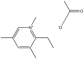 2-ETHYL-1,3,5-TRIMETHYLPYRIDINIUMACETATE Struktur