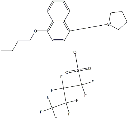 1-(4-BUTOXYNAPHTHALEN-1-YL)TETRAHYDROTHIOPHEN-1-IUMPERFLUOROBUTANE-1-SULFONATE Struktur