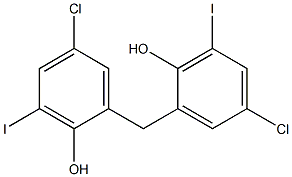 BIS(2-HYDROXY-3-IODO-5-CHLOROPHENYL)METHANE Struktur