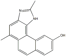 2,5-DIMETHYL-PHENANTHRO(3,4-D)IMIDAZOL-10-OL Struktur