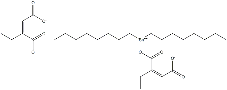 DI-N-OCTYLTINBIS(ETHYLMALEATE) Struktur