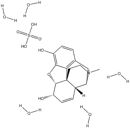 MORPHINESULPHATEPENTAHYDRATE Struktur