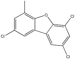 6-METHYL-2,4,8-TRICHLORODIBENZOFURAN Struktur