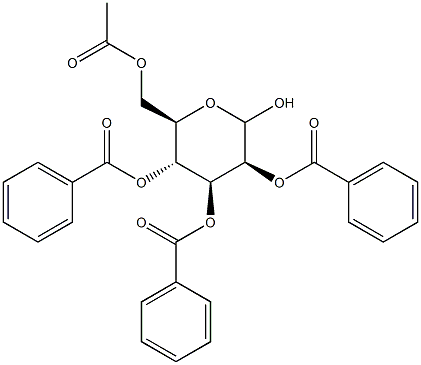 6-O-Acetyl-2,3,4-tri-O-benzoyl-D-mannopyranose Struktur