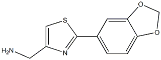 (2-Benzo[1,3]dioxol-5-yl-thiazol-4-yl)methylamine Struktur