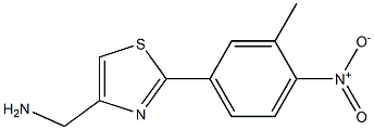 [2-(3-Methyl-4-nitrophenyl)thiazol-4-yl]methylamine Struktur