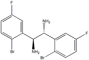 MESO-1,2-BIS(2-BROMO-5-FLUOROPHENYL)ETHANE-1,2-DIAMINE Struktur