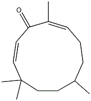 (2Z,10E)-2,6,9,9-tetramethylcycloundeca-2,10-dien-1-one Struktur