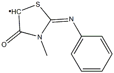 (3-Methyl-4-oxo-2-phenylimino-thiazolidin-5-yl)- Struktur