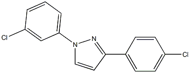 1-(3-Chlorophenyl)-3-(4-chlorophenyl)-1H-pyrazol Struktur