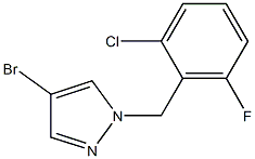 4-Bromo-1-(2-chloro-6-fluoro-benzyl)-1H-pyrazol- Struktur