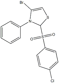 Phenyl 4-bromo-2-(4-chlorophenylsulfonyl)thiazole- Struktur