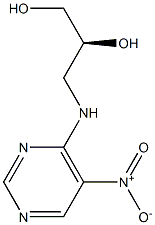 (2S)-3-[(5-nitropyrimidin-4-yl)amino]propane-1,2-diol Struktur