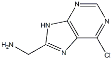 1-(6-chloro-9H-purin-8-yl)methanamine Struktur