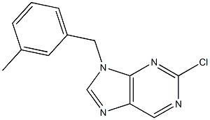 2-chloro-9-(3-methylbenzyl)-9H-purine Struktur