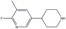 2-fluoro-3-methyl-5-piperidin-4-ylpyridine Struktur