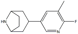 3-(6-fluoro-5-methylpyridin-3-yl)-8-azabicyclo[3.2.1]octane Struktur