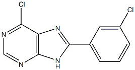 6-chloro-8-(3-chlorophenyl)-9H-purine Struktur