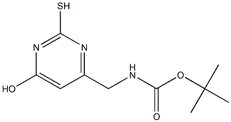 tert-butyl [(6-hydroxy-2-sulfanylpyrimidin-4-yl)methyl]carbamate Struktur