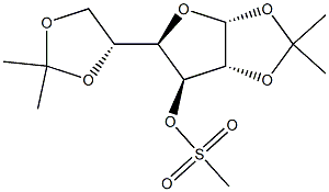 1,2:5,6-DI-O-ISOPROPYLIDENE-3-O-METHANESULFONYL-ALPHA-D-GLUCOFURANOSE Struktur