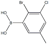 2-Bromo-3-Chloro-5-methylphenylboronic acid Struktur