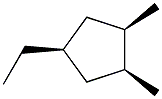 1,cis-2-dimethyl-cis-4-ethylcyclopentane Struktur