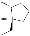 1,trans-2-dimethyl-1-ethylcyclopentane Struktur