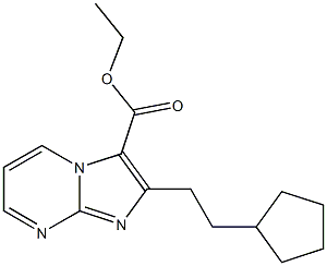 ETHYL 2-(2-CYCLOPENTYLETHYL)IMIDAZO[1,2-A]PYRIMIDINE-3-CARBOXYLATE Struktur