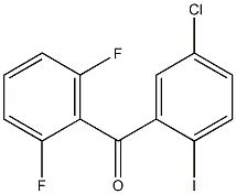 5-CHLORO-2-IODO-PHENYL-(2-6-DIFLUORO-PHENYL)-METHANONE Struktur