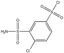 4-CHLORO-3-SULFAMOYLBENZENESULFONYL CHLORIDE Struktur