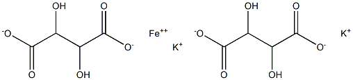 potassium ferrous tartrate Struktur