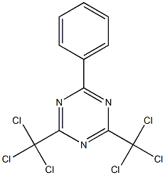 4,6-Bis-(trichloromethyl)-2-phenyl-1,3,5-triazine Struktur